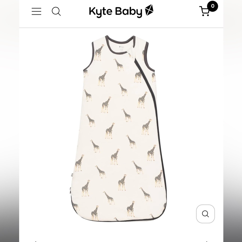 Kyte Baby Sleep Bag • Giraffe 2.5 • Size 0-6M 2.5 tog